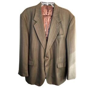 Kilburne & Finch 44R Men's Brown Blazer Suit Coat Jacket 2 Buttons 44 Regular